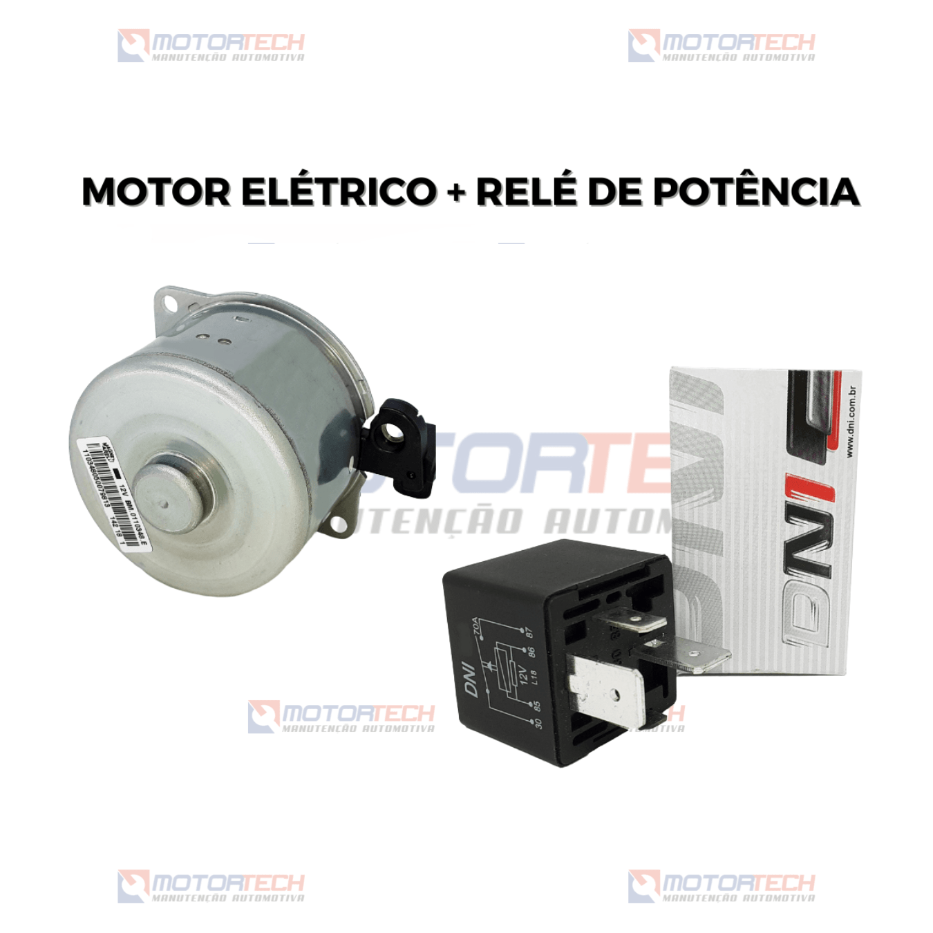 MOTOR ELÉTRICO + RELÉ DE POTÊNCIA 
