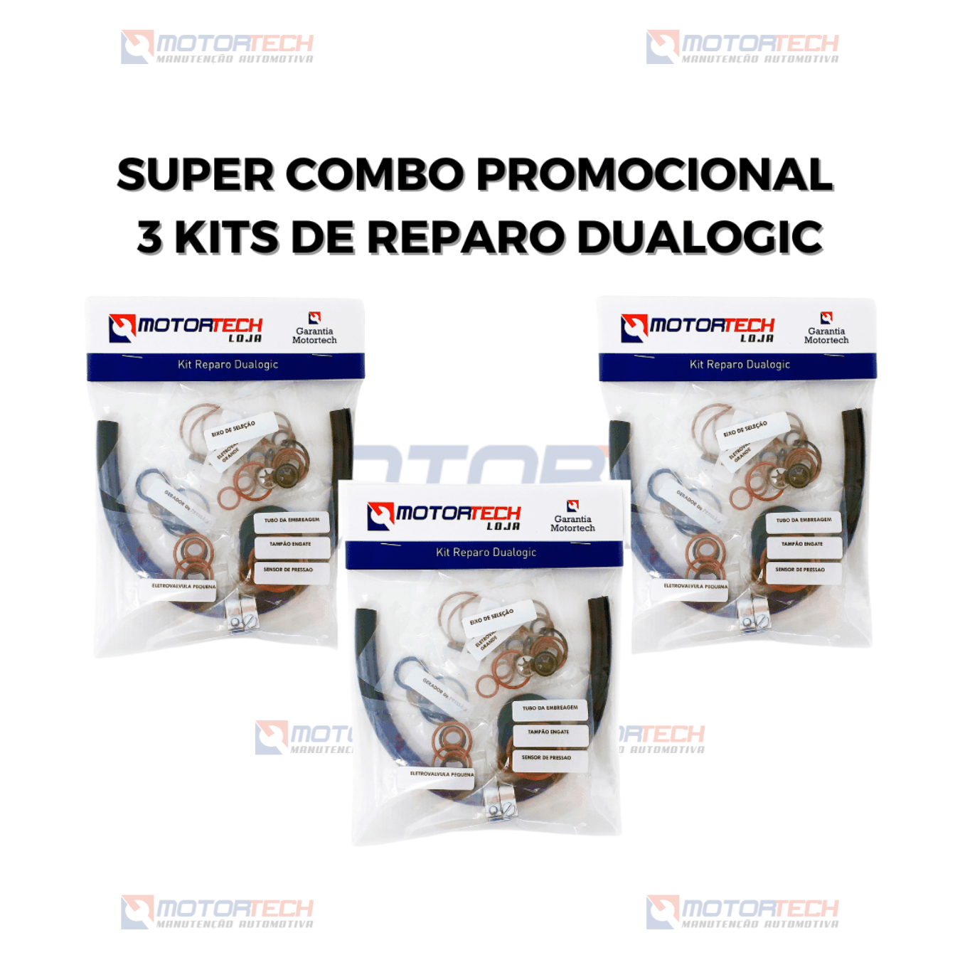 super combo promocional  3 kits de reparo dualogic/gsr