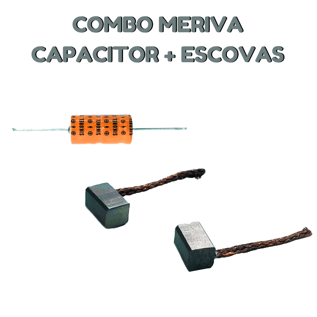 COMBO MERIVA - CAPACITOR + ESCOVAS