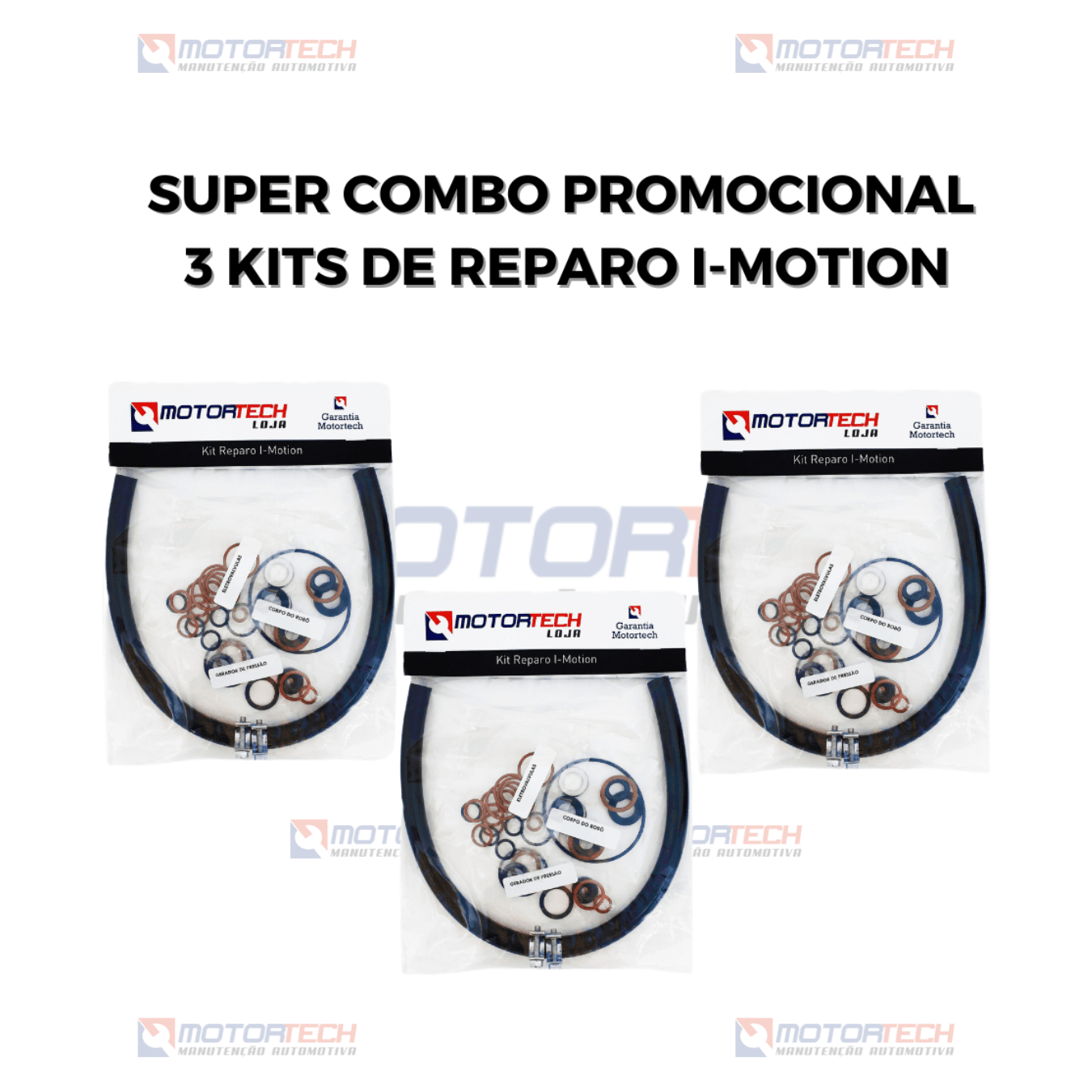 super combo promocional  3 kits de reparo i-motion