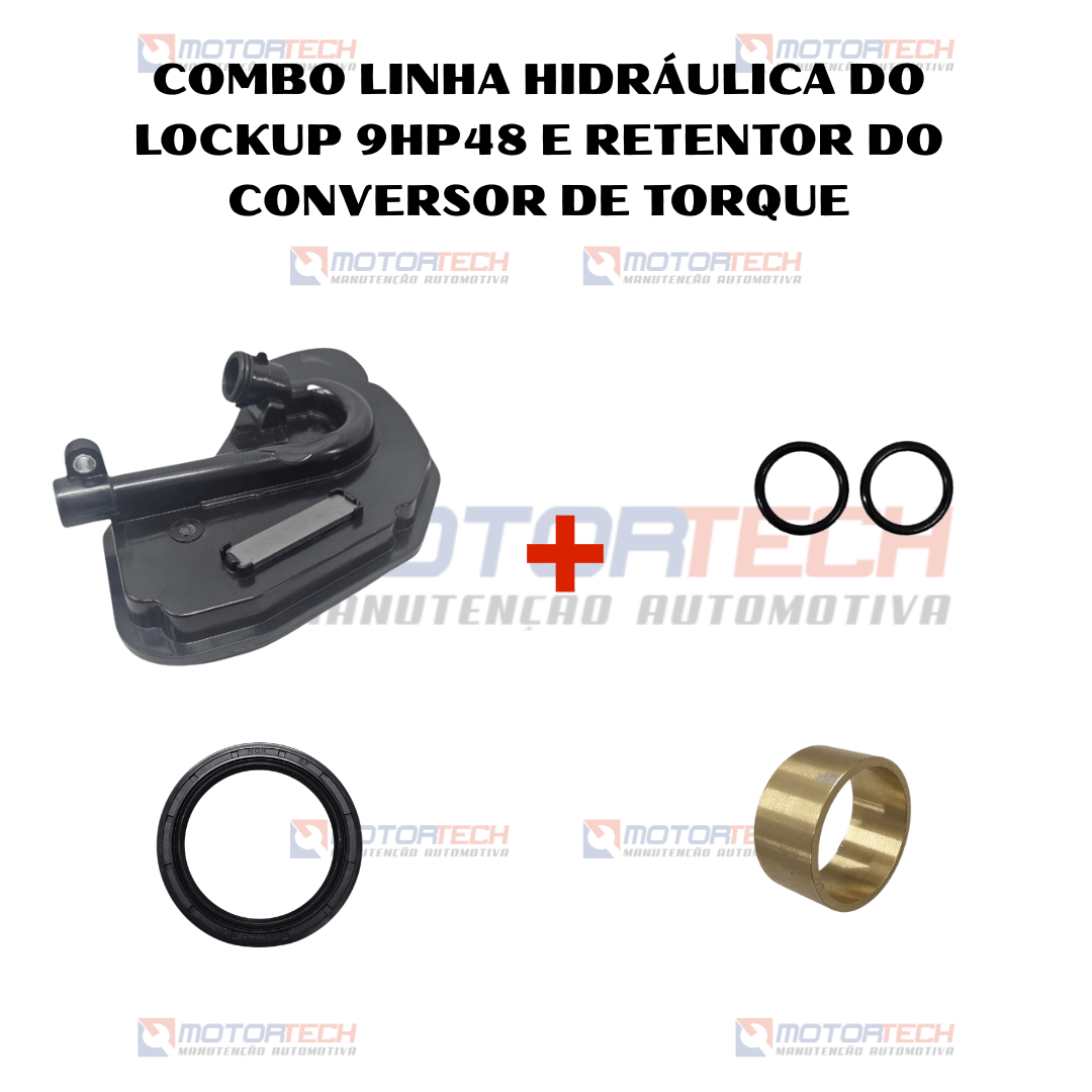COMBO LINHA HIDRÁULICA DO LOCKUP 9HP48 E RETENTOR DO CONVERSOR DE TORQUE