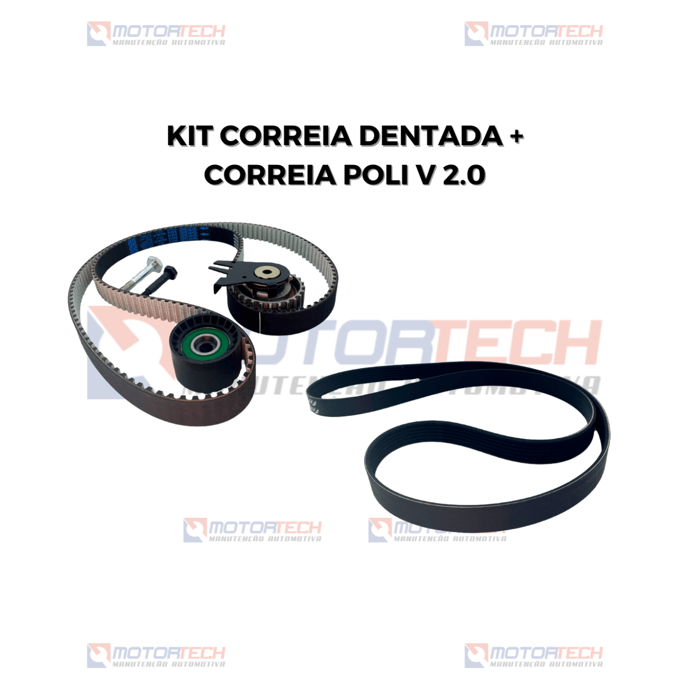 KIT CORREIA DENTADA + CORREIA POLI V 2.0 DIESEL
