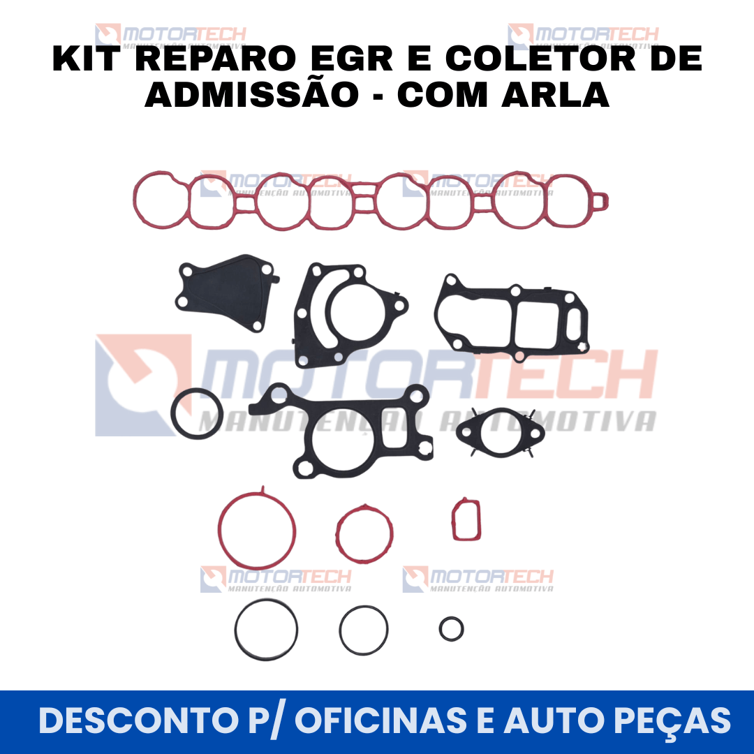 KIT REPARO EGR E COLETOR DE ADMISSÃO - COM ARLA