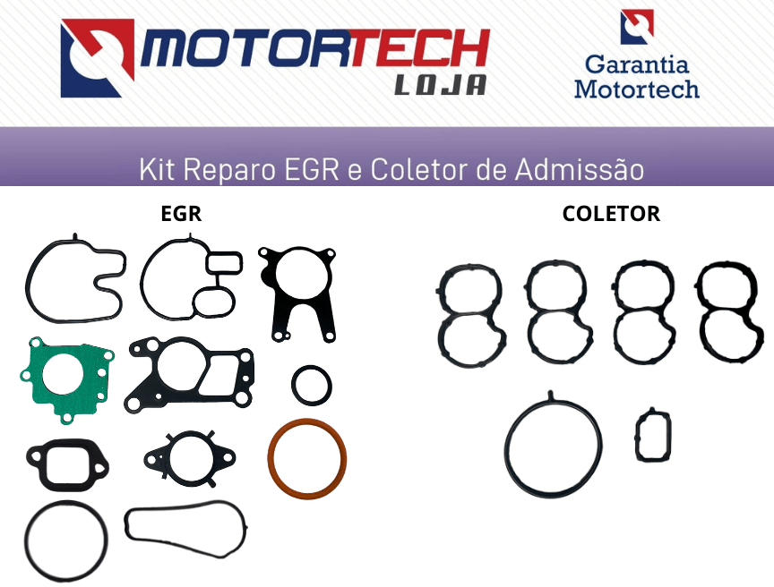 KIT REPARO EGR E COLETOR DE ADMISSÃO
