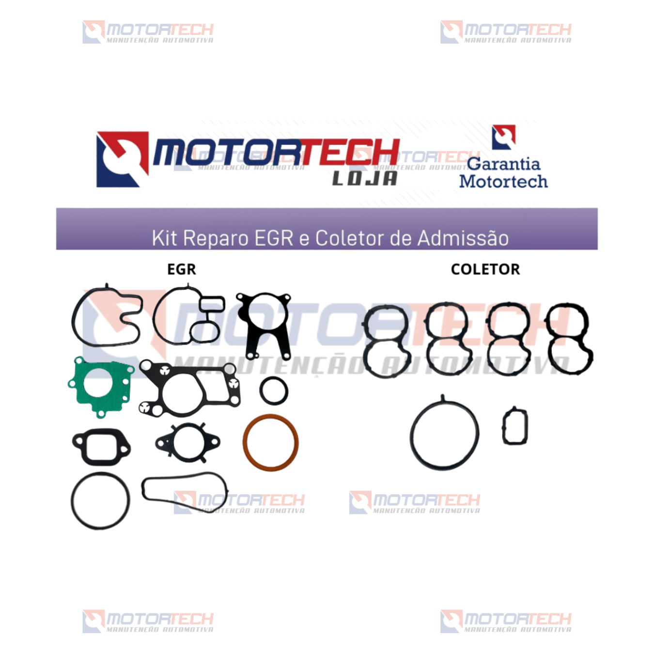 KIT REPARO EGR E COLETOR DE ADMISSÃO
