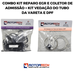 combo kit de reparo egr e coletor de admissão + kit vedação do tubo da vareta e dpf