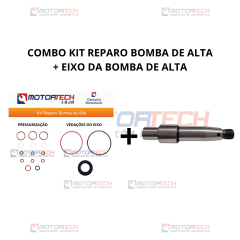 COMBO KIT REPARO BOMBA DE ALTA + EIXO DA BOMBA DE ALTA