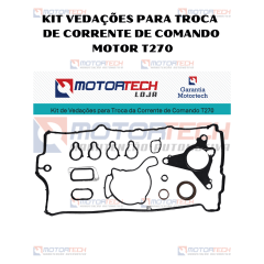 COMBO KIT CORRENTE DE COMANDO + VEDAÇÕES MOTOR T270
