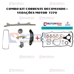 COMBO KIT CORRENTE DE COMANDO + VEDAÇÕES MOTOR T270