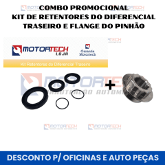 COMBO PROMOCIONAL KIT DE RETENTORES DO DIFERENCIAL TRASEIRO E FLANGE DO PINHÃO