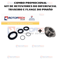 COMBO PROMOCIONAL KIT DE RETENTORES DO DIFERENCIAL TRASEIRO E FLANGE DO PINHÃO