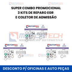 SUPER COMBO PROMOCIONAL 3 KITS DE REPARO EGR E COLETOR DE ADMISSÃO (SEM ARLA) SUPER COMBO PROMOCIONAL 3 KITS DE REPARO EGR E COLETOR DE ADMISSÃO (SEM ARLA)