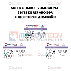 SUPER COMBO PROMOCIONAL 3 KITS DE REPARO EGR E COLETOR DE ADMISSÃO (SEM ARLA) SUPER COMBO PROMOCIONAL 3 KITS DE REPARO EGR E COLETOR DE ADMISSÃO (SEM ARLA)