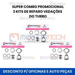 SUPER COMBO PROMOCIONAL 3 KITS DE REPARO VEDAÇÕES DO TURBO SUPER COMBO PROMOCIONAL 3 KITS DE REPARO VEDAÇÕES DO TURBO