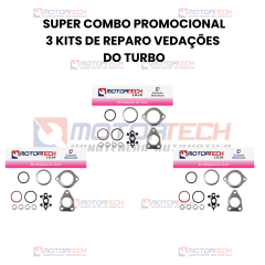 SUPER COMBO PROMOCIONAL 3 KITS DE REPARO VEDAÇÕES DO TURBO